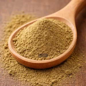 Brocolli Extract in wooden spoon