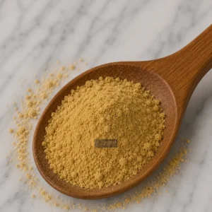 Ginger Powder With Wooden Spoon