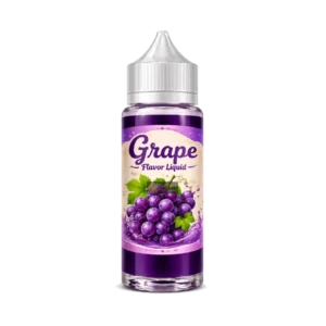 Grape flavor liquid bottle