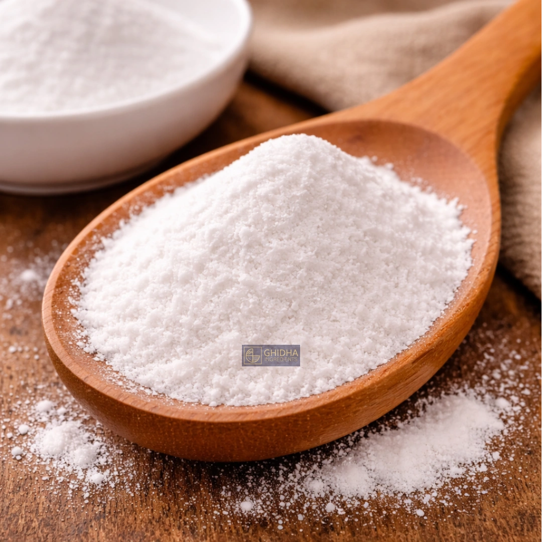 Wooden spoon with TSPP powder