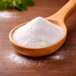 Wooden spoon with glucose powder