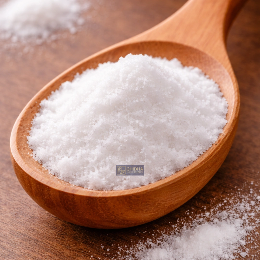 Wooden spoon with sodium benzoate